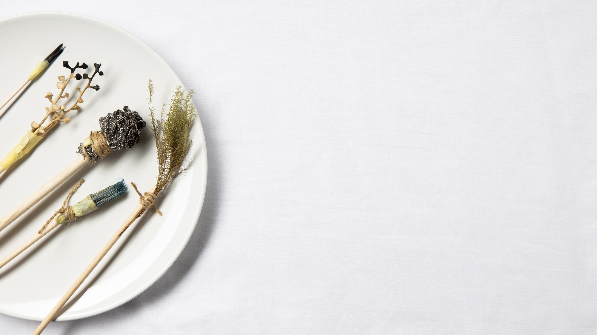 inviting studio table set for a tasting